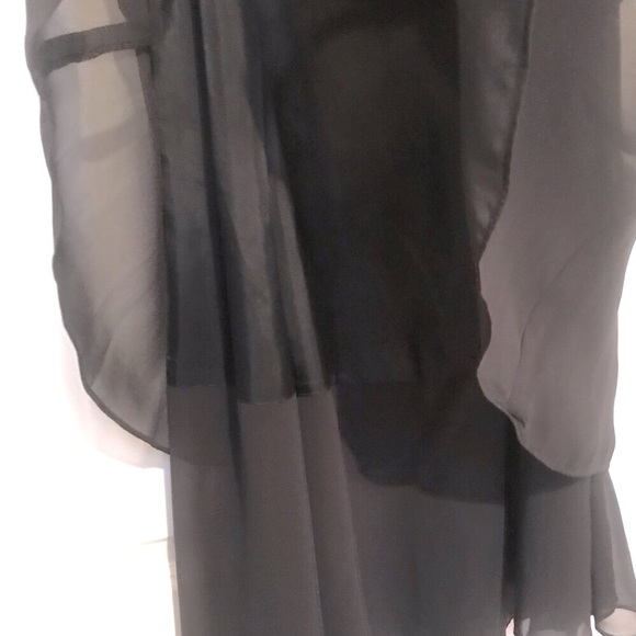 ADRIANNA PAPELL BLACK FORMAL SKIRT WITH RUFFLE HEM - Picture 6 of 6